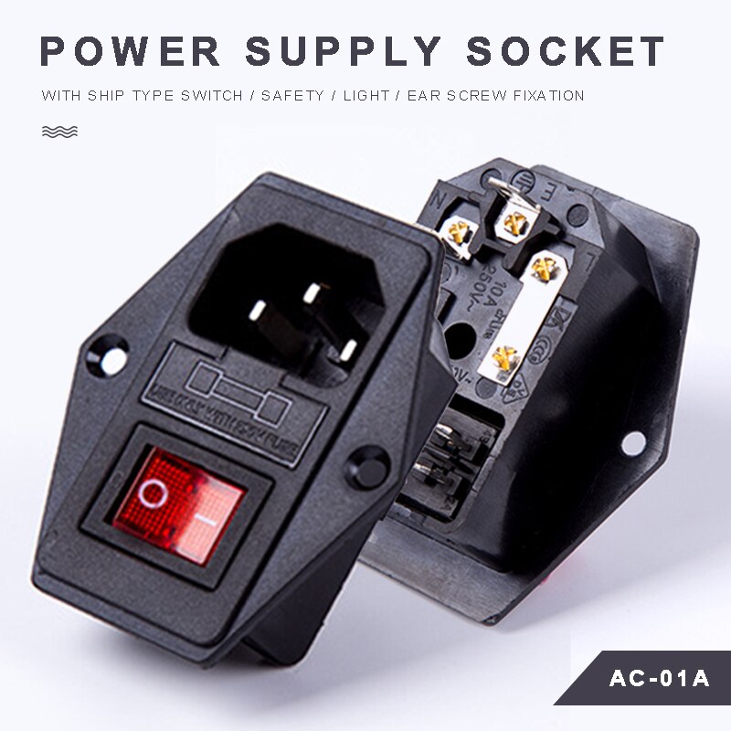Mayitr 1pc 3 Pin Power Rocker Switch Durable Sockets Switches Connector Plug For Car Boat Light Coffee Machine