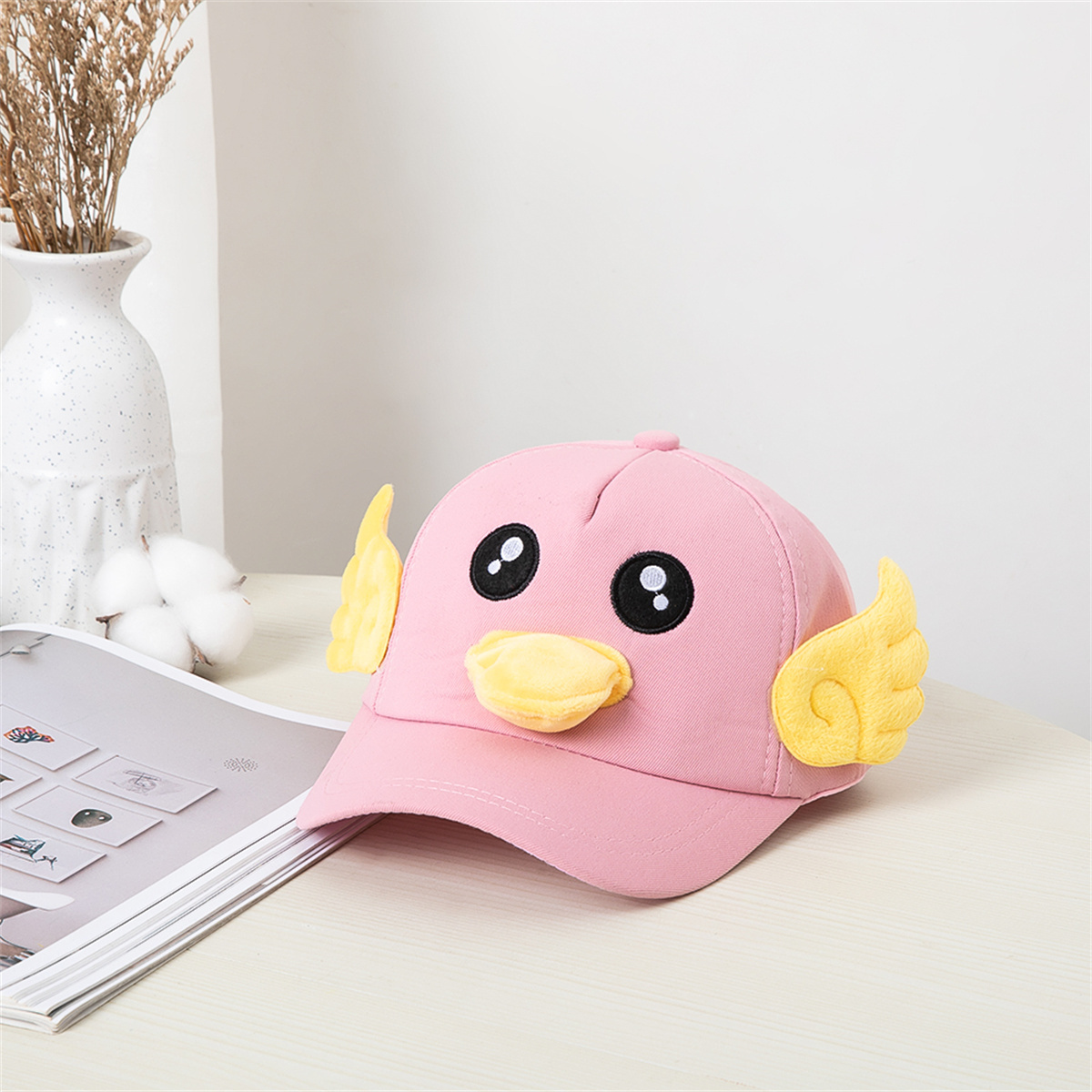 Gorra de béisbol para niños y niñas, sombrero de sol clásico de graffiti, color sólido, patrón divertido tridimensional, gorra de béisbol para niños, sombrero de: Rosa