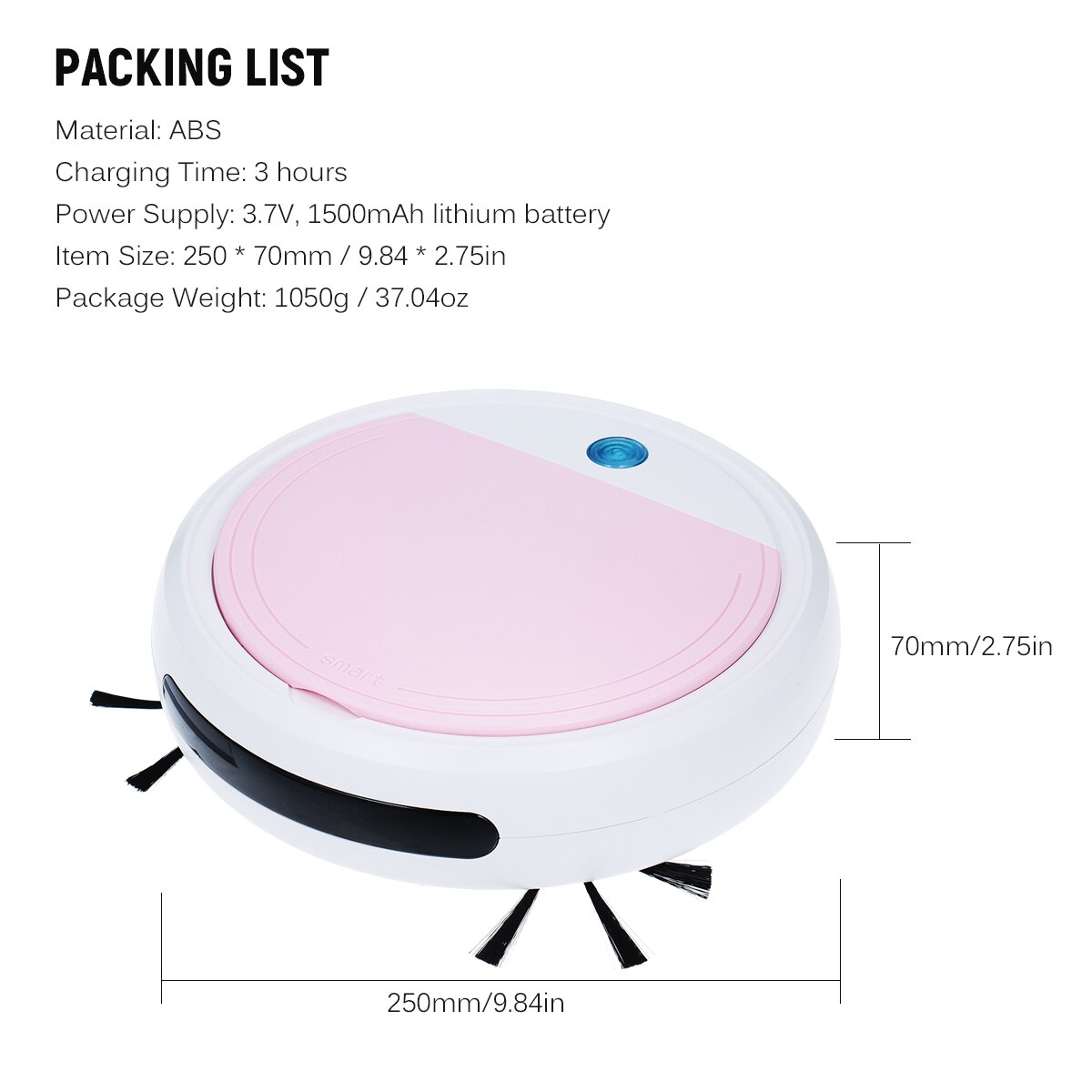 Robotic Vacuum Cleaner UV Cleaner Floor Mopping Robot UV Floor Sweep Machine Anti Electric Vacuum Cleaner Dust Collector