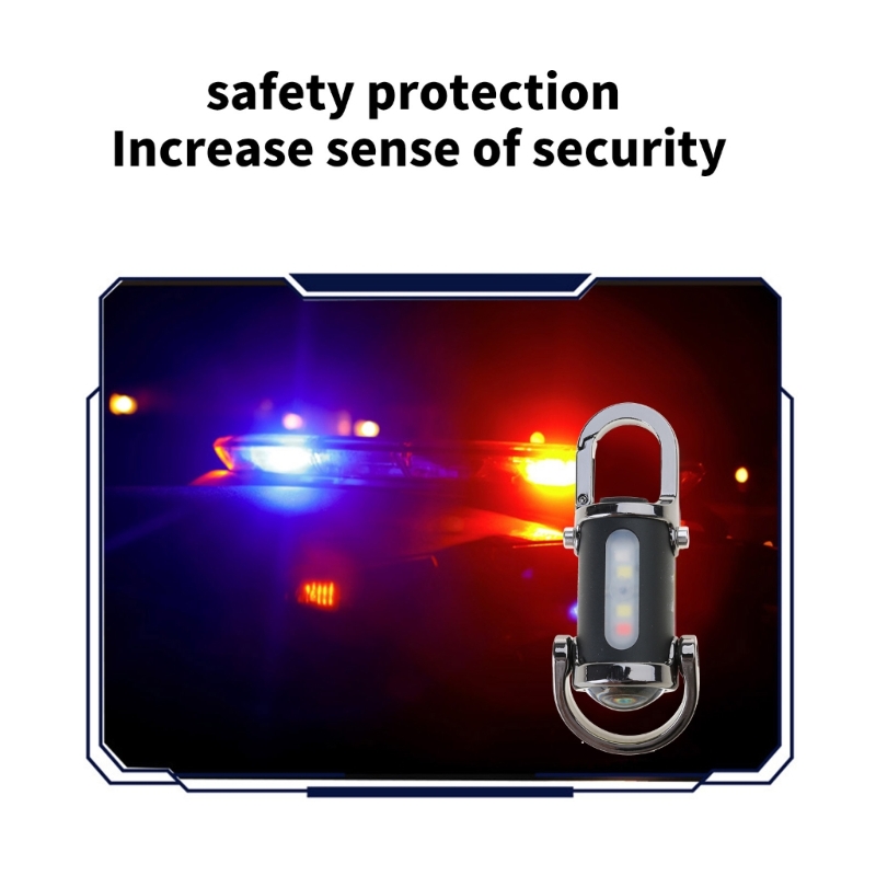Rechargeable Inspection Light Keychain Flashlight Pendant Keyring Camping Supply 517F