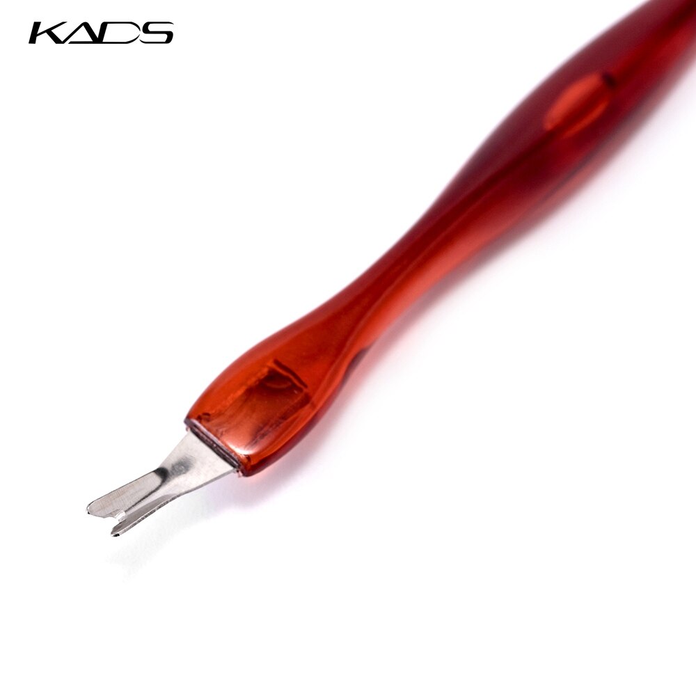 Kads vinröd kosmetisk nagelkonstverktyg nagelvård pusher pedikyr salong nagelband pusher trimmer remover nagelband borttagning gaffel