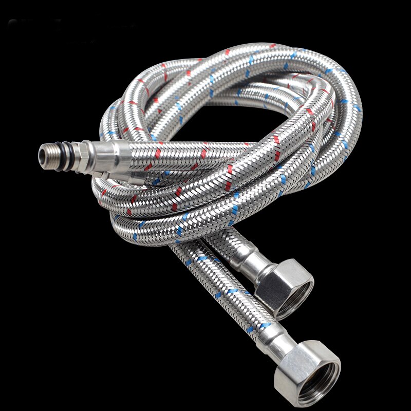 MTTUZK Plumbing Hose 1 pair 304 Stainless Steel Cold Water Flexible Faucet Water Supply Hoses Faucet Replacement Parts Hose