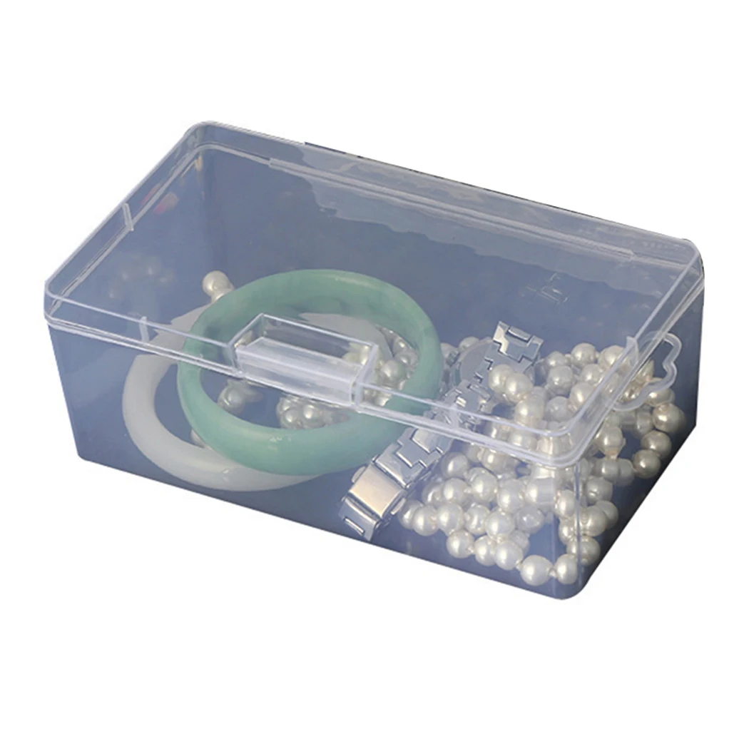 Plastic Box Rectangular Box Translucent Box Packing Box Storage Box Dustproof Solid Strong Jewelry Storage Case Container Boxes