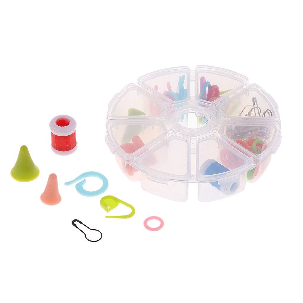 Portable Knitting Tool Kits Includes Crochet Locking Stitch Markers Gourd Pins Stitch Counter
