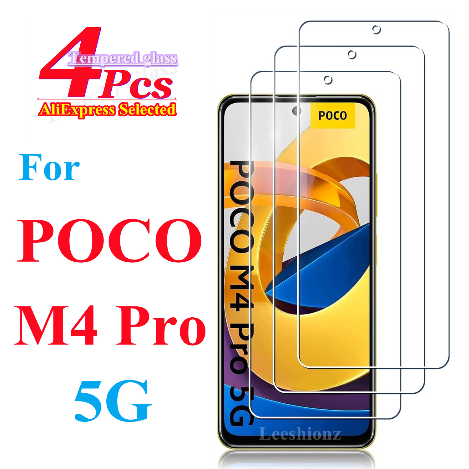 Pour Xiaomi Poco M4 Pro 5G verre trempé haute définition anti-déflagrant protecteur d'écran film de verre 2/4 pièces