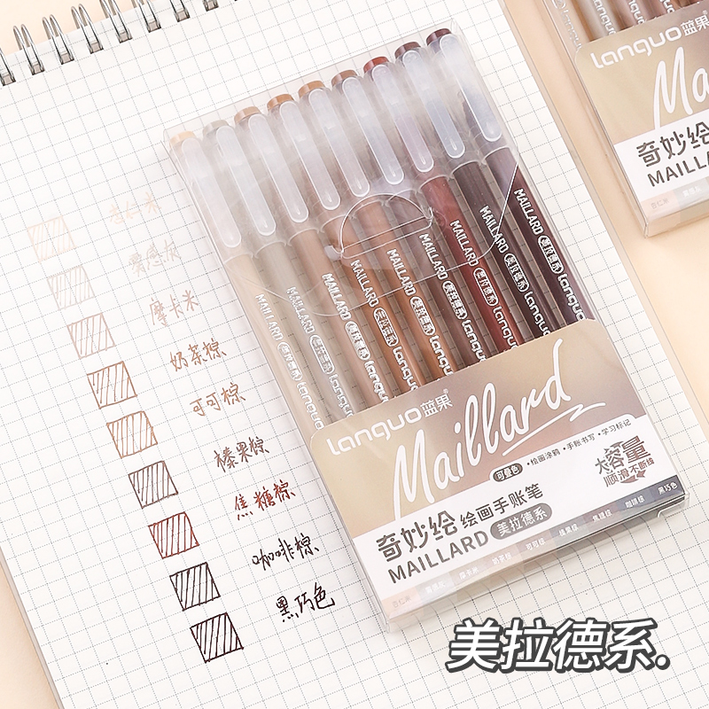 Artículos de papelería estética Kawaii, accesorios para el regreso a la escuela, suministros de arte, marcadores de colores, bolígrafos para colorear, resaltador de bolígrafos de colores