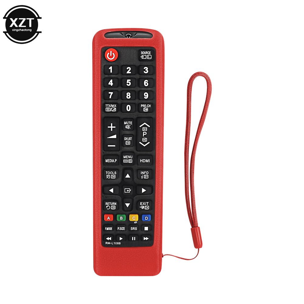 Silicone Protective Cover for Samsung Remote Control AA59-00816A 00611A 752A BN59-01199F Protective sleeve: Red