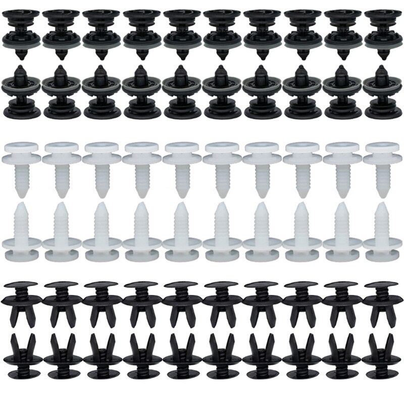 120Pcs 6 Maten Auto Deurpanelen Clips Auto Body Push Pin Klinknagel Interieur Dak Tapijt Retainer Voor-v-W Transporter T4 T5 T6