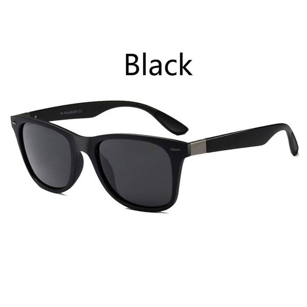 Square Retro Polarized Sunglasses UV400 Outdoor Sports Glasses Classic Driving Sunglasses Oversized Sunglasses Men: 1Black