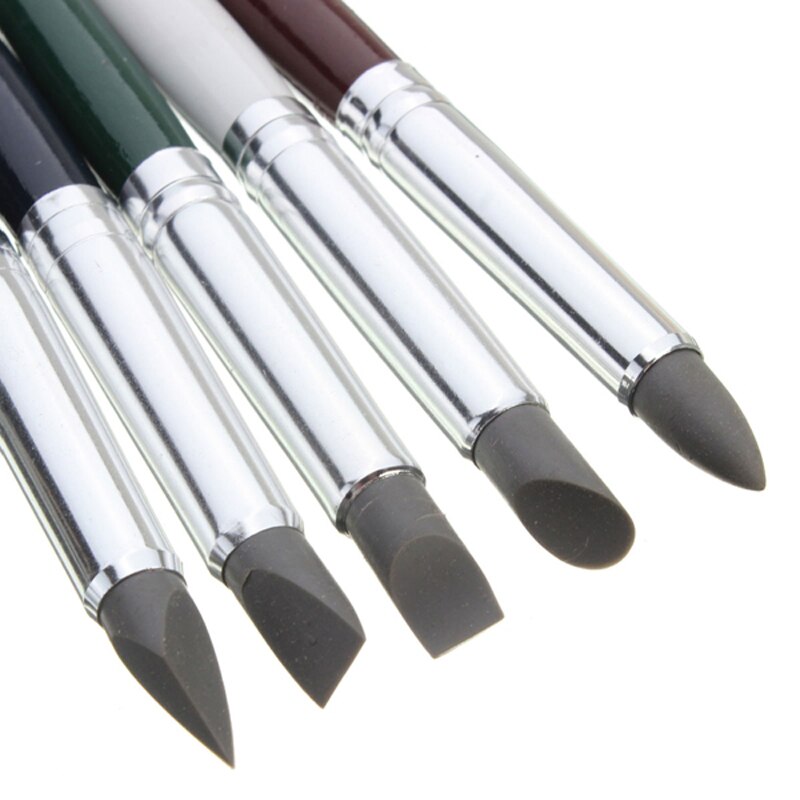 Pincéis de pintura ferramentas de argila de polímero óleo ofício escova de arte do prego escovas cerâmica conjunto de ferramentas cor escova