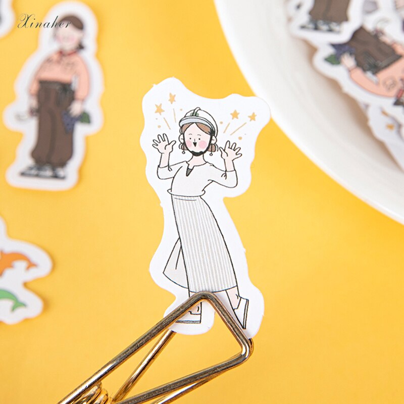 XINAHER 46 pcs/box Cartoon girl costume mini paper sticker package DIY diary decoration sticker album scrapbooking