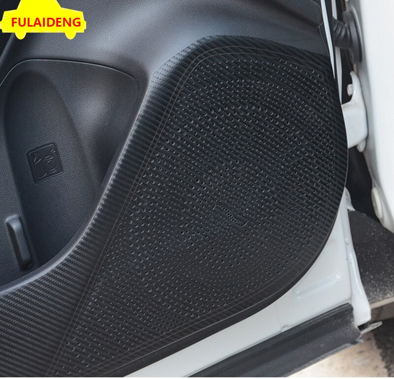 4pcs For Subaru Forester Carbon Fiber leather Door Side Anti-kick Protection Trim Car Styling Accessories
