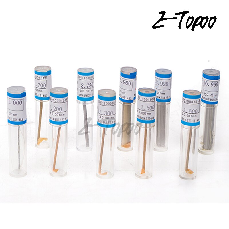 10 pz/lotto perno cilindrico calibro spina liscia calibro foro calibro 0.5-5.99mm 6-9.99mm passo 0.01mm spillo calibro strumento di misura