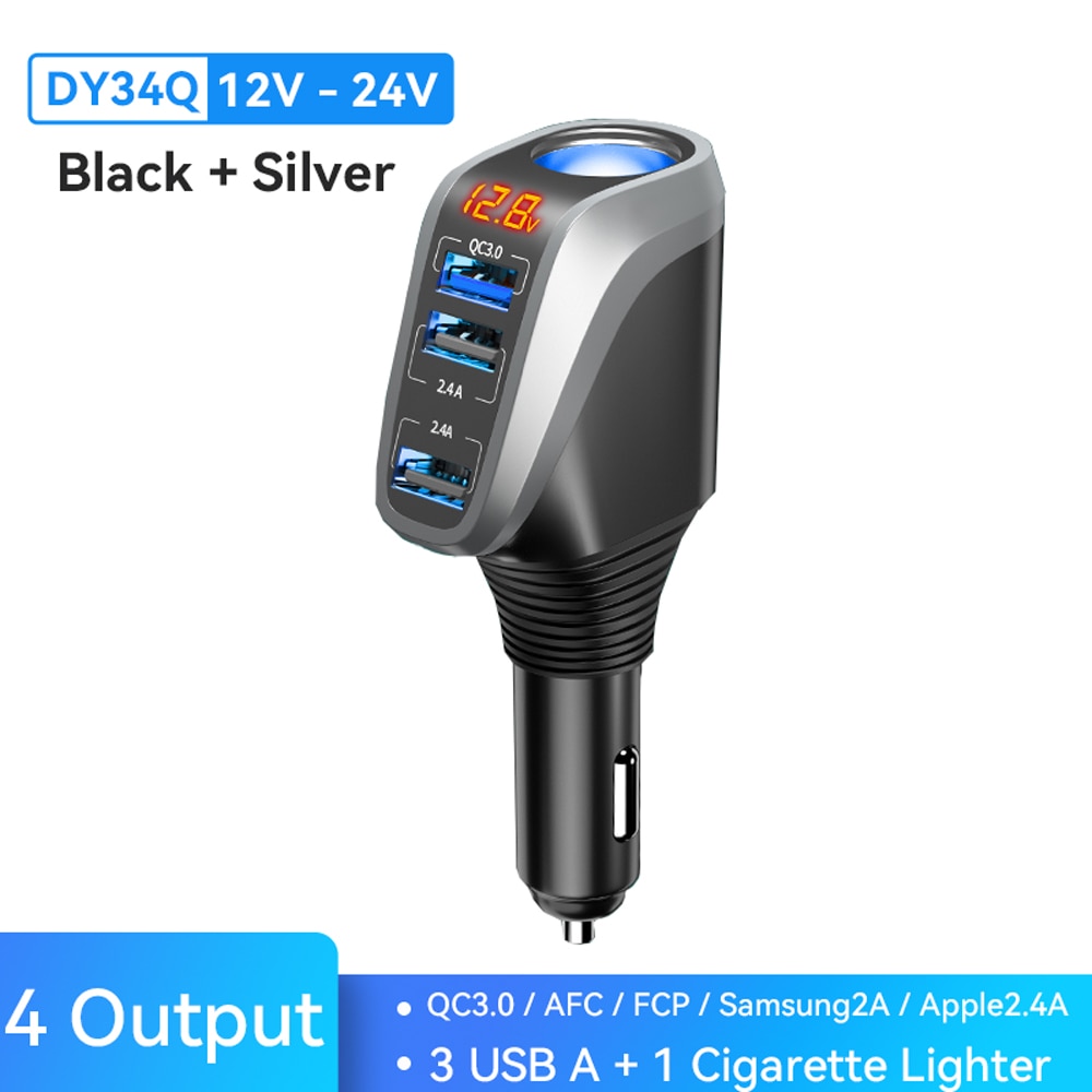 Asome Technik usb Auto ladegerät mit 90w zigaretten anzünder erweiterungs anschluss pd scp fcp schnell ladung für iphone samsung huawei: CH
