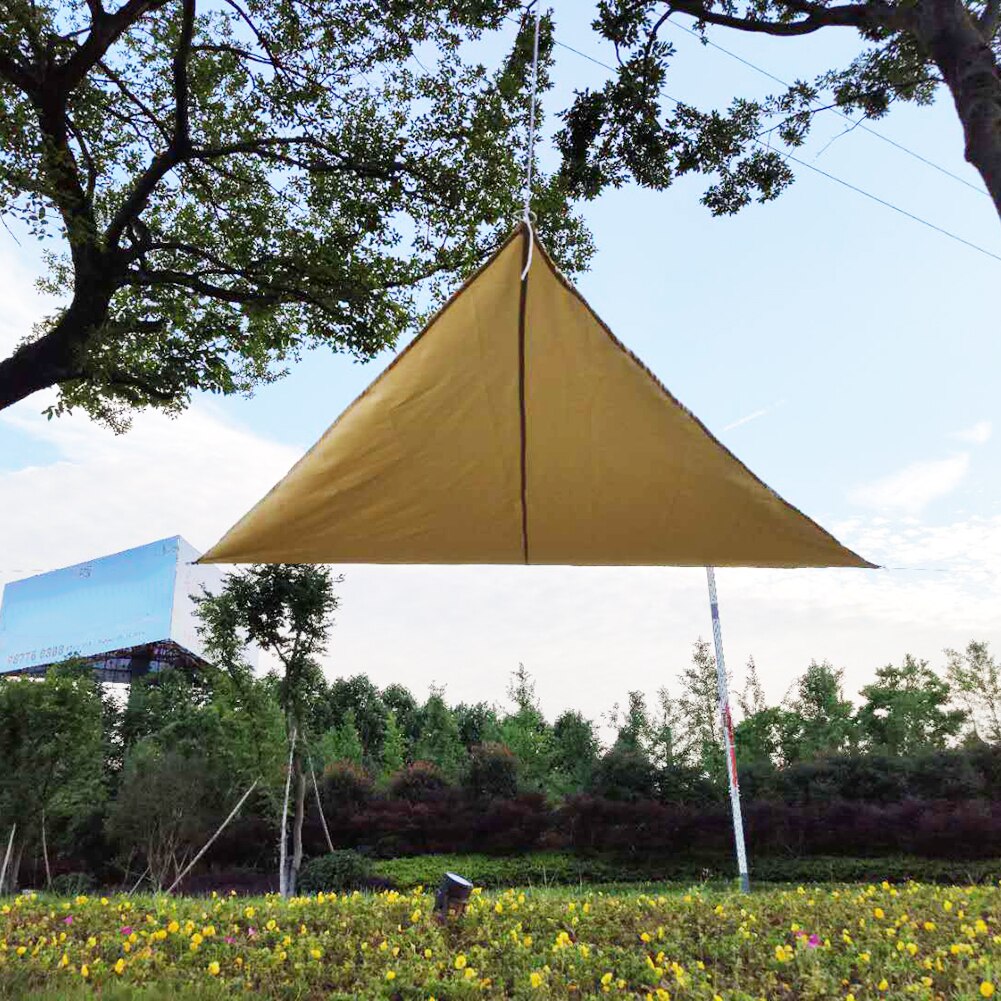 Triangle Shape Awning Waterproof Tarp UV Protection Outdoor Garden Patio Shelter Awning Sunshade Canopy Beach Sun Shelter