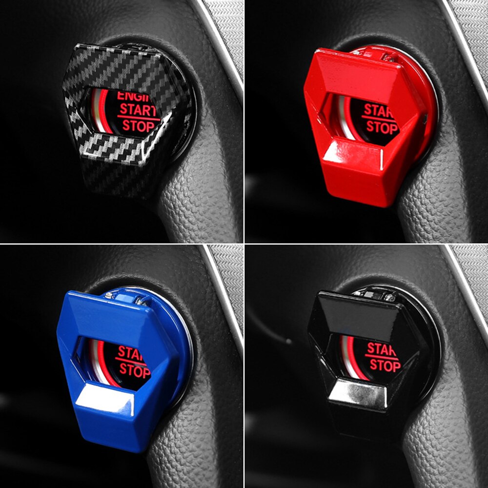 Car Engine Start Stop Switch Button Cover Decorative Auto Accessories Push Button Sticky Cover Car Interior
