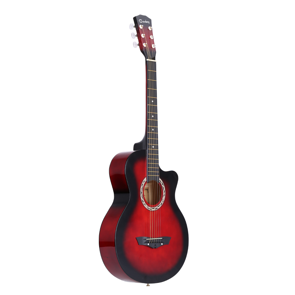 38 "Akoestische Folk 6-String Gitaar Messing String Duurzaam Basswood Body Mahonie Toets Voor Beginners Studenten