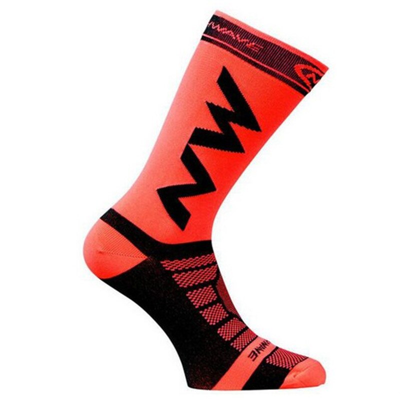 Calcetines de Ciclismo de para hombre y mujer, medias transpirables para ciclismo de montaña o de carretera, para deportes al aire libre,: Rojo