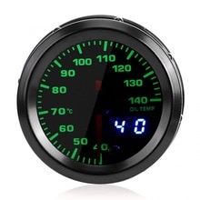 52 Mm/2.0in Auto Olie Temperatuurmeter Digitale Display Stappenmotor Gas Temperatuur Meter Auto Accessoires
