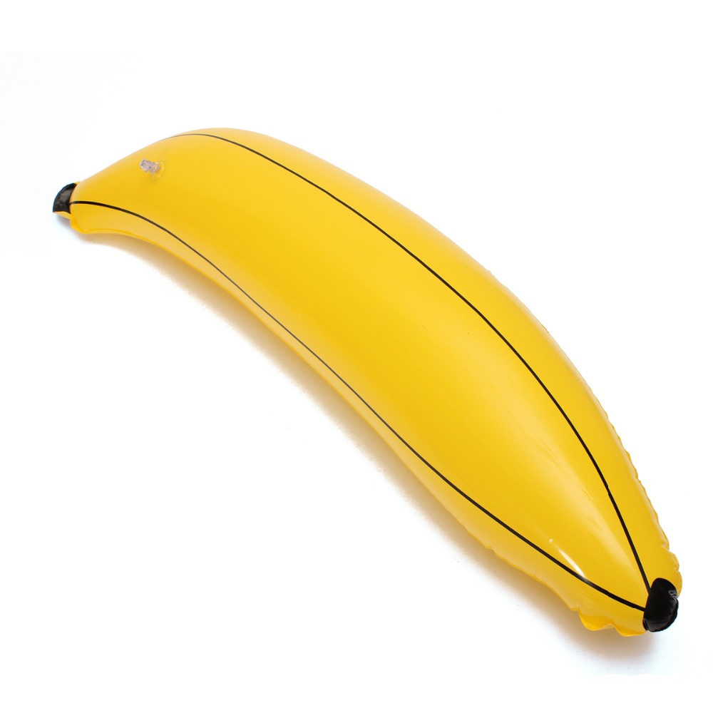 JIMITU freundlicher Party Leicht aufgeblasen mit mund über ventil SchöNe Aufblasbare Banane PVC Schlag hoch tropisch 66cm Obst Nette spielzeug