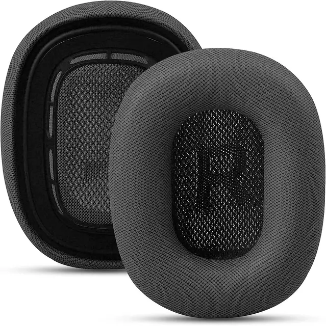 Ersatz Original Mesh Stoff Material Ohrpolster Für AirPods Max Headset Magnetische Anziehung Kopfhörer Ohrenschützer Kissen: Grey