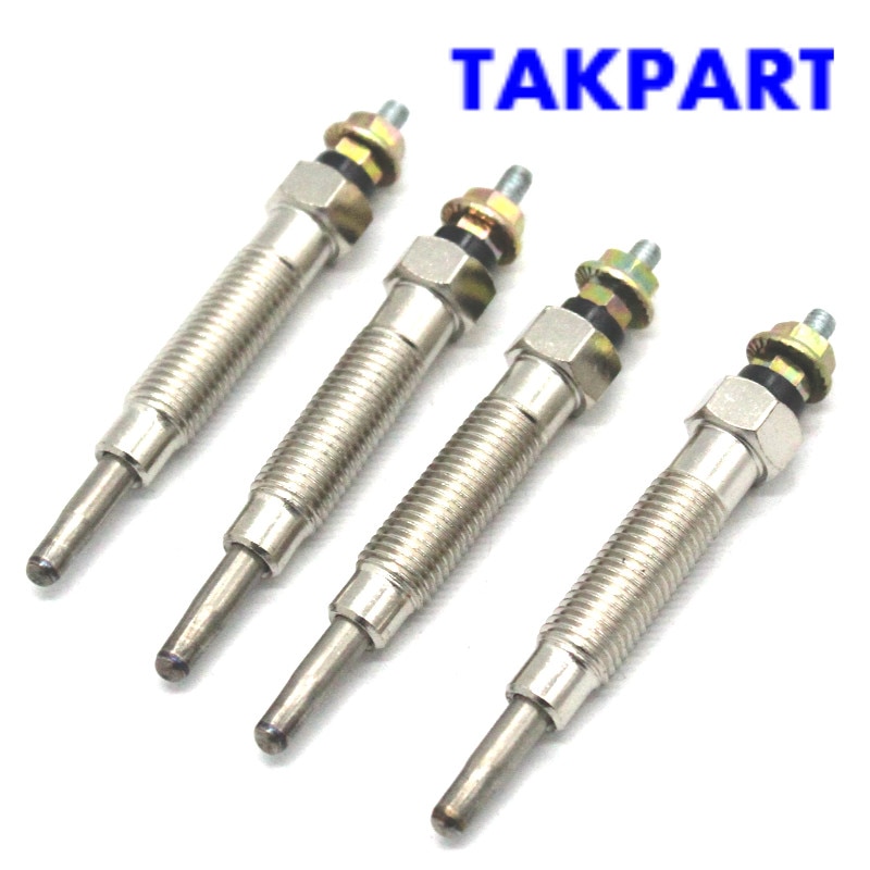 TAKPART 4x Diesel Heater Glow Plugs For Mitsubishi Challenger L200 L300 2.5 D Dual Core