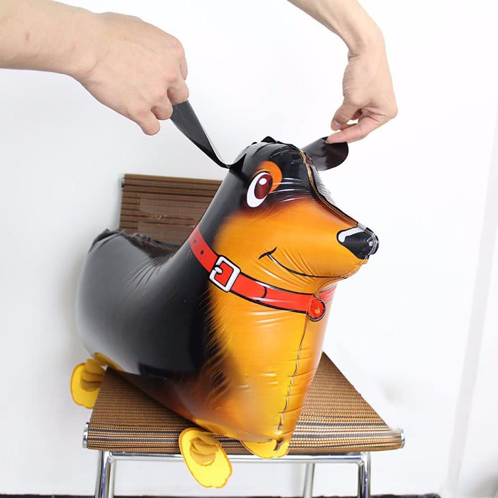 Helium-filled walking pet dog balloon 6 puppies children balloon animal theme birthday party decoration