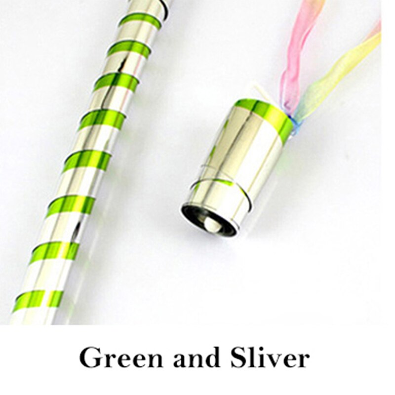 10 PCS 90CM Magic Wand Appearing Cane Available Magic Tricks Stage performance Magic Props Children&#39;s Classic Toys: 10PCS Green Silver