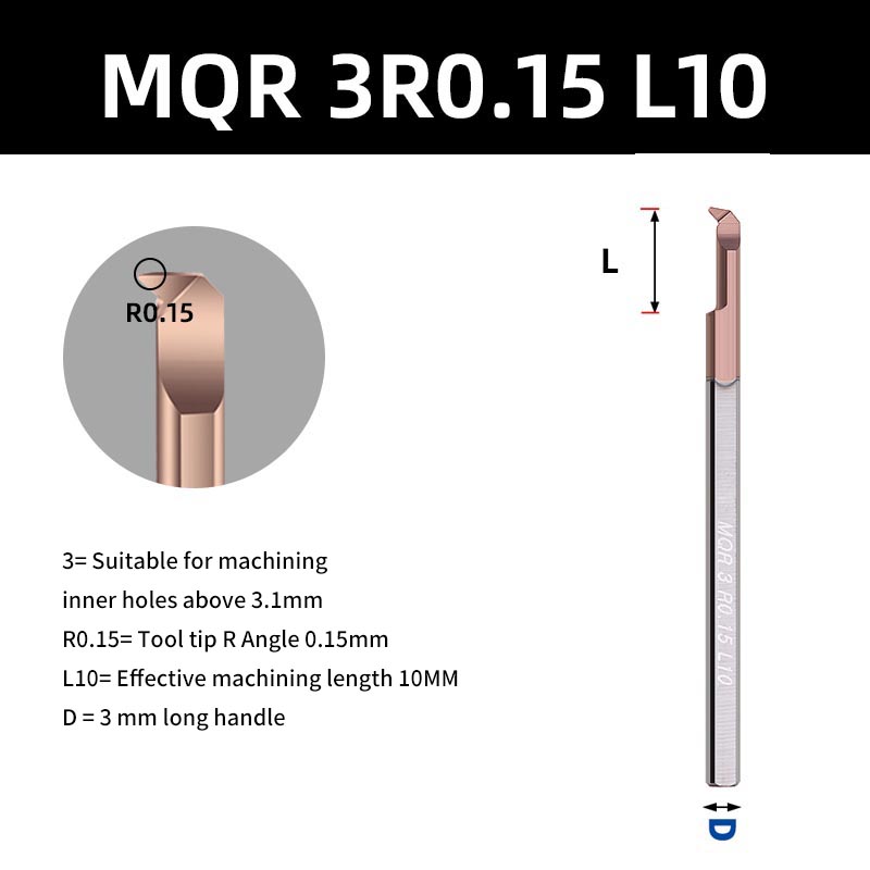 KaKarot MQR cortador de perforación para taladrado carburo recubierto Mini herramienta de torneado de torno interno copia de aleación de acero de tungsteno de agujero pequeño: 33 mm