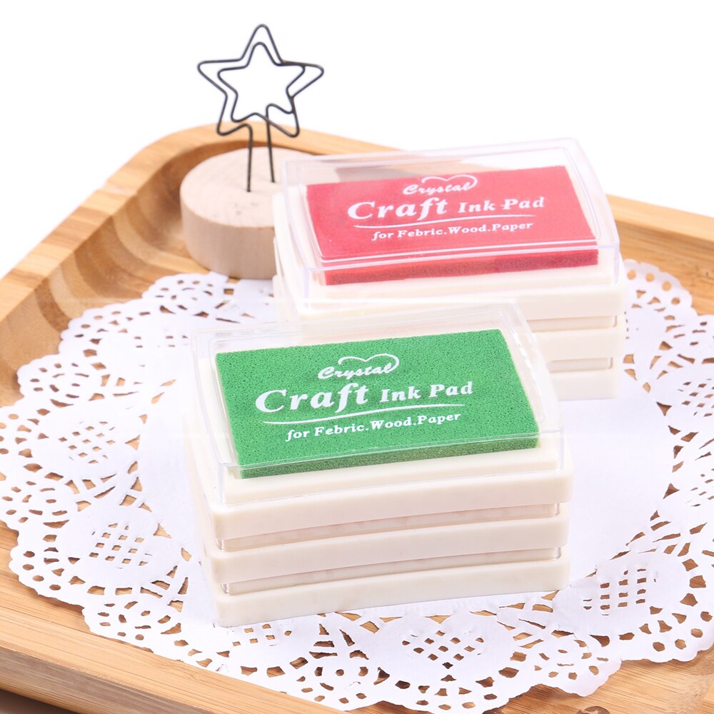 Craft Ink Pad DIY Stamp Inkpad for Children Adult for Rubber Stamps Paper Wood Fabric Scrapbooking Journal Decoration Paint