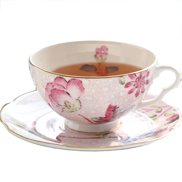 Tasse à thé anglaise de l'après-midi | Tasse de thé en porcelaine, à os céramique rétro pastorale européenne service à thé pour la maison