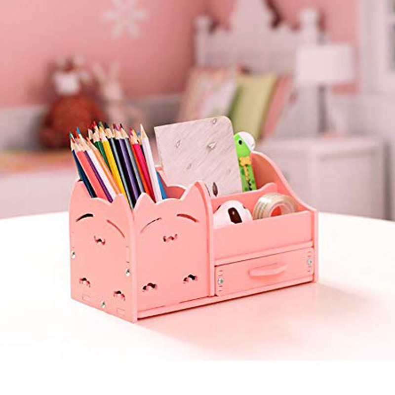 Multi-Function Student Desk Organizer Pen Holder Pen Organizer Cute Stationery Holder For Girl Children