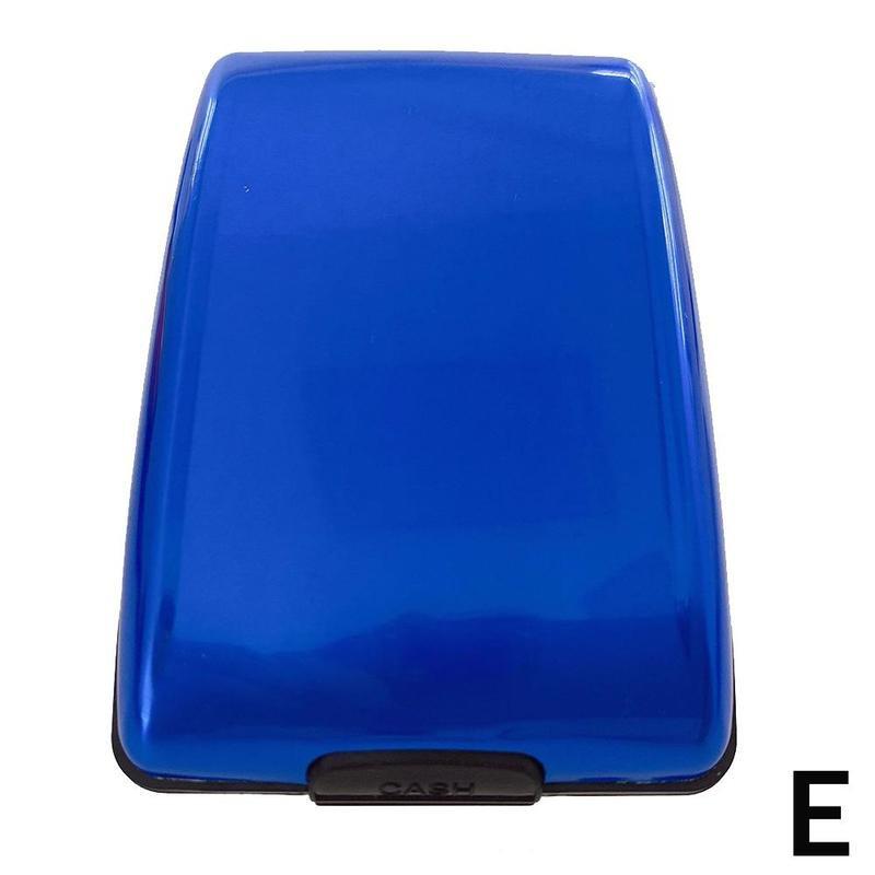 Aluminium Alloy Bankcard Blocking Hard Case Wallet Credit Card Anti-RFID Scanning Protect Card Holder: E