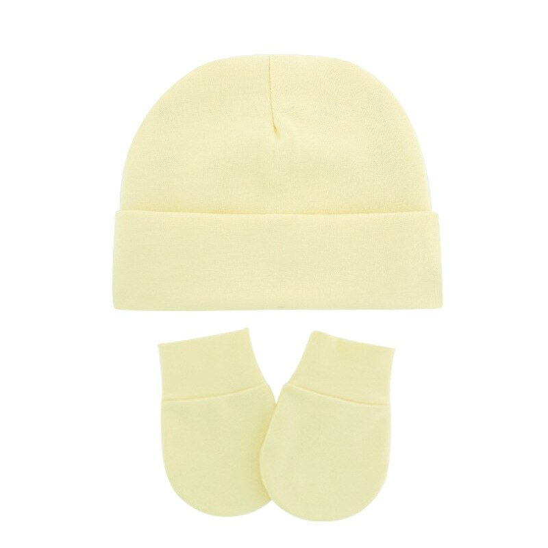 Newborn Winter Hat Gloves Set Boy Girl Warm Cotton Kids Beanies Stuff Children Accessories Baby Bonnet Babies Photography Props: E219604