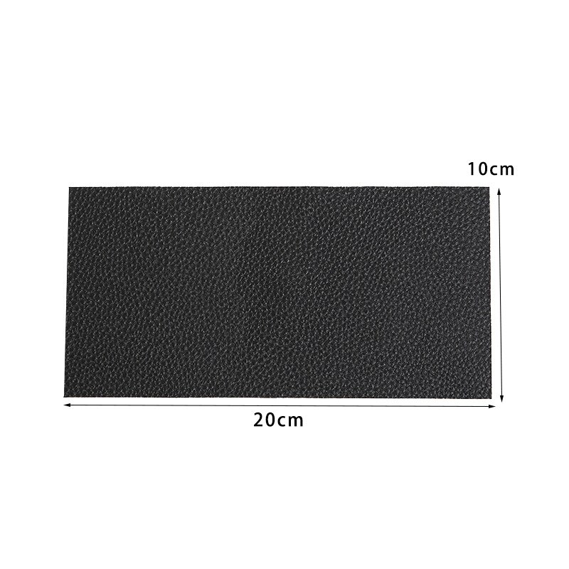 10X20Cm Zelfklevende Stick-On Geen Strijken Sofa Repareren Leer Pu Stof Stickers Patches Plakboek Stof badges: Black