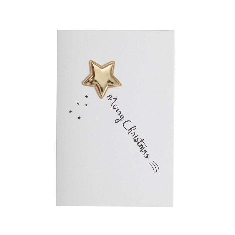 5 pièces étoile de noël décorer pliant Type carte de voeux famille fête Invitations vierge Message cartes nouvel an bénédiction carte: Magic Stick