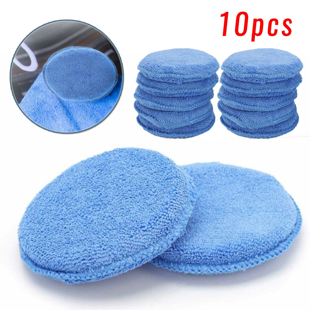 Foam Polijsten Pad Applicator Voertuig Glas 10 Stuks Microfiber 12.5Cm