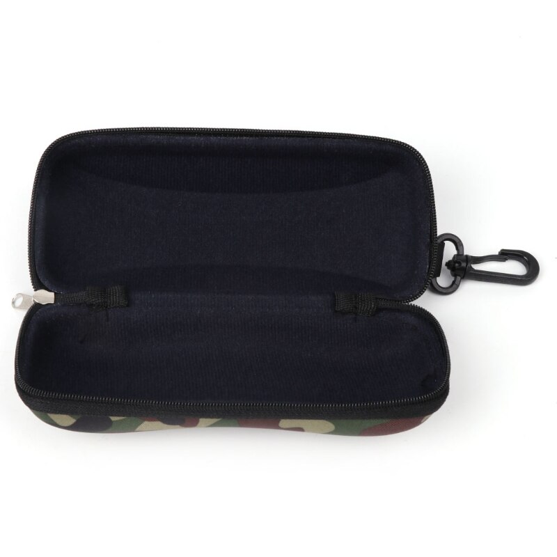 Briller boks solbrille etui kamuflasje oppbevaring beskytter glidelås unisex beholder
