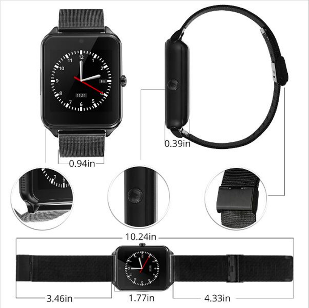 montre intelligente GT08 Plus métal horloge soutien Sim TF carte fente Message poussoir Bluetooth connectivité Android IOS téléphone Smartwatch