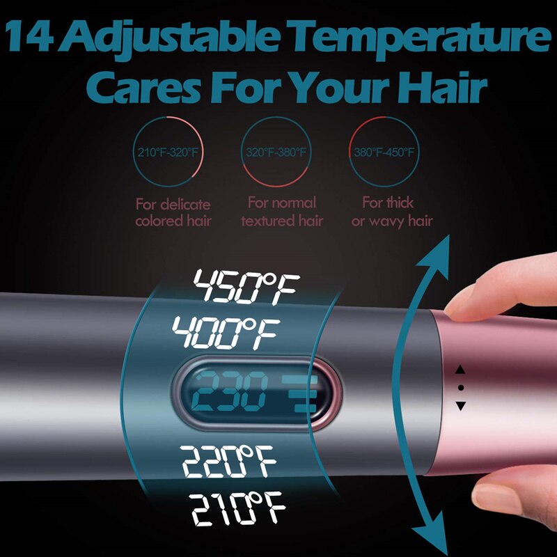 2-in-1 Twist Haar Krul & Stijltang - Toermalijn Keramiek - Max 230°C - Dubbele Spanning