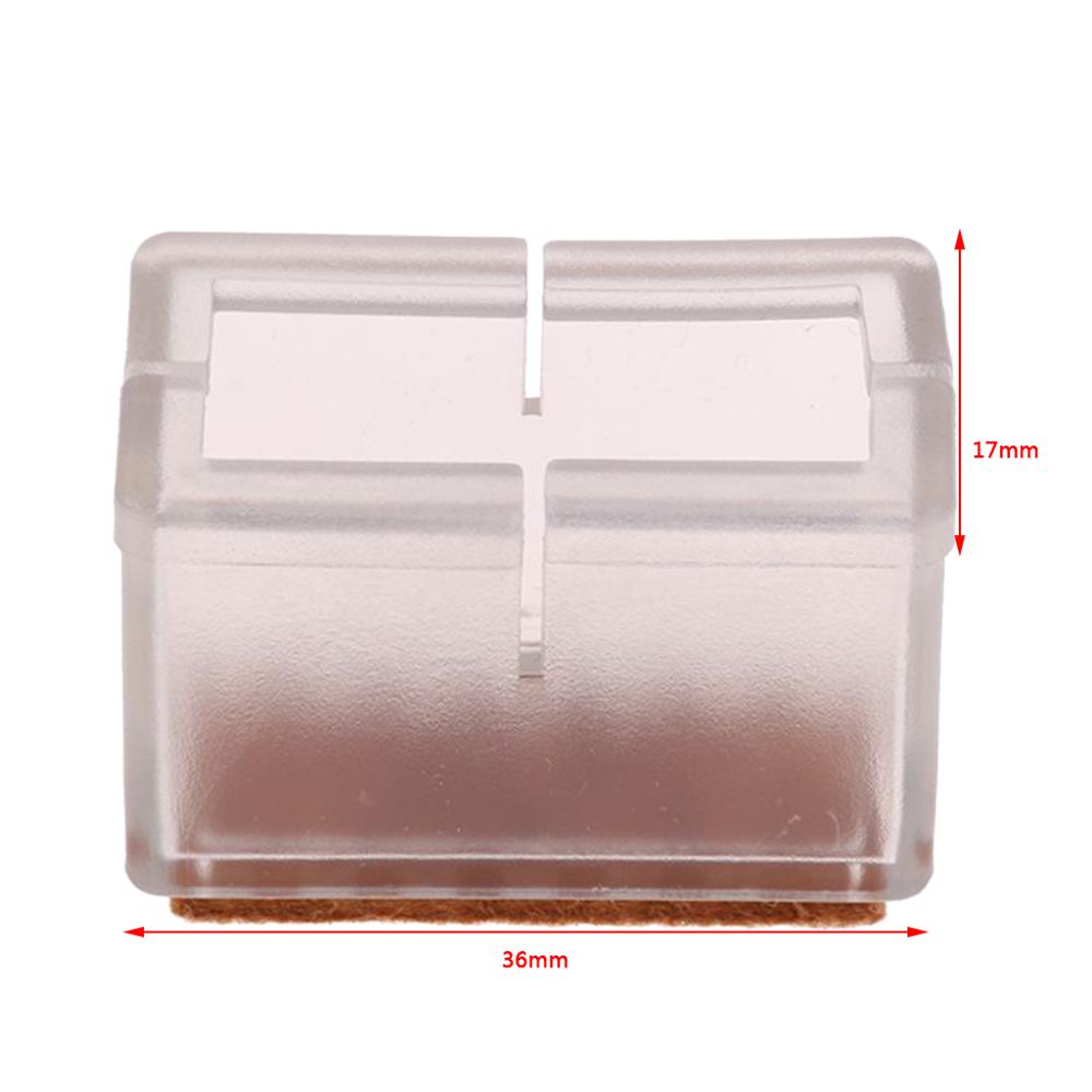 10 Pack Anti-Slip Clear Rubber Chair Leg Floor Protectors Caps Tips Pad
