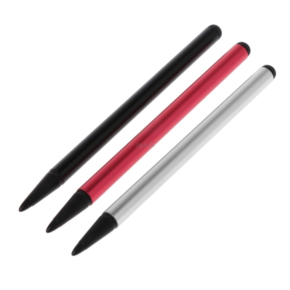 2 In 1 Capacitieve &amp; Resistive Touch Screen Stylus Pen Voor Mobiele Telefoon Tablet Pc Pocket Touch Pennen