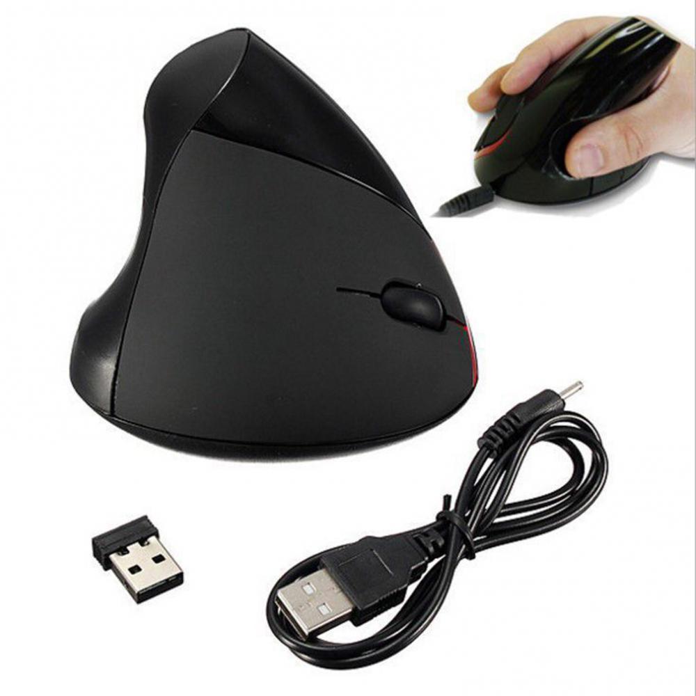 Souris verticale ergonomique sans fil, accessoire optique de jeu 6D USB, pour ordinateur portable et PC, droitier ou gaucher