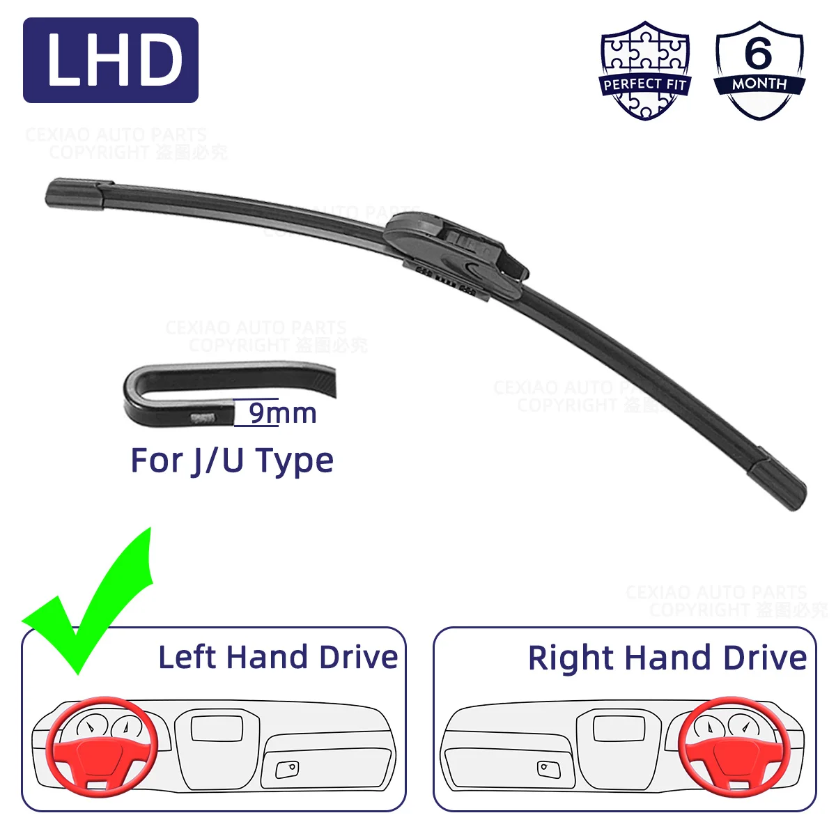 Car Wiper Blades J Hook Windscreen Wiper Automobile Windshield Wiper Soft Rubber 13" 18“ 19" 20" 21" 22" 24" 26": Red / 22Inches 550mm