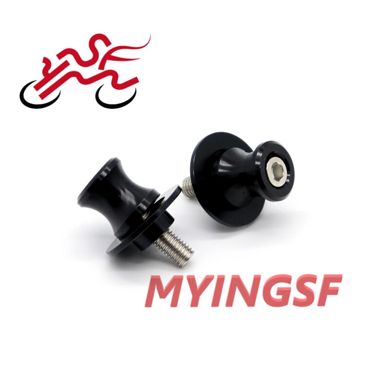 Svingarm spoler skyder til suzuki gsx 1300r hayabusa b-king sfv 650 gladius gsx -s 150/750/1000/ f motorcykel stativ skrue  m8: Sort