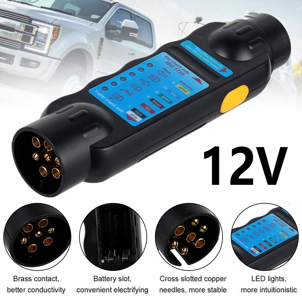 7 Pin Trailer Socket Duurzaam 12V Truck Trailer Pl... – Vicedeal