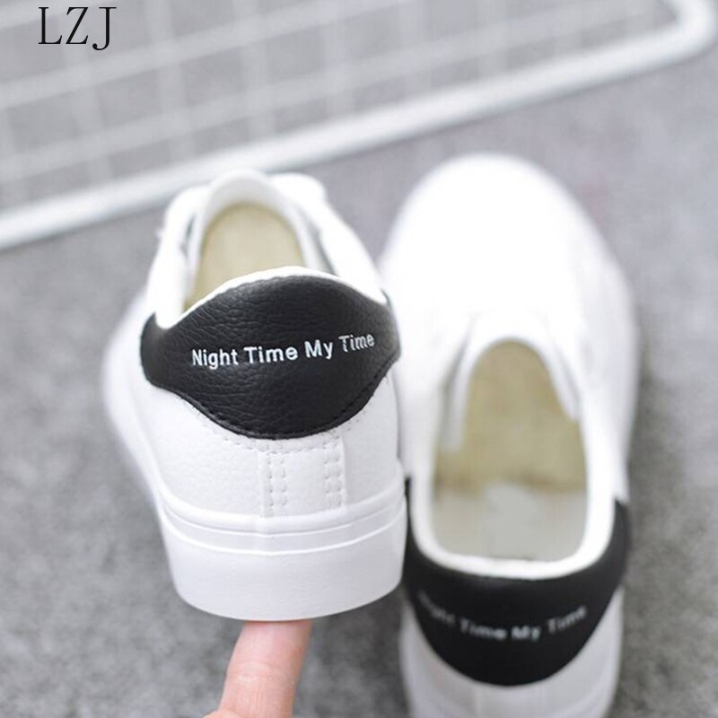 chaude printemps concepteur respirant vulcanisé chaussures femme en cuir Pu Tenis Feminino à lacets blanc baskets taille 35-42