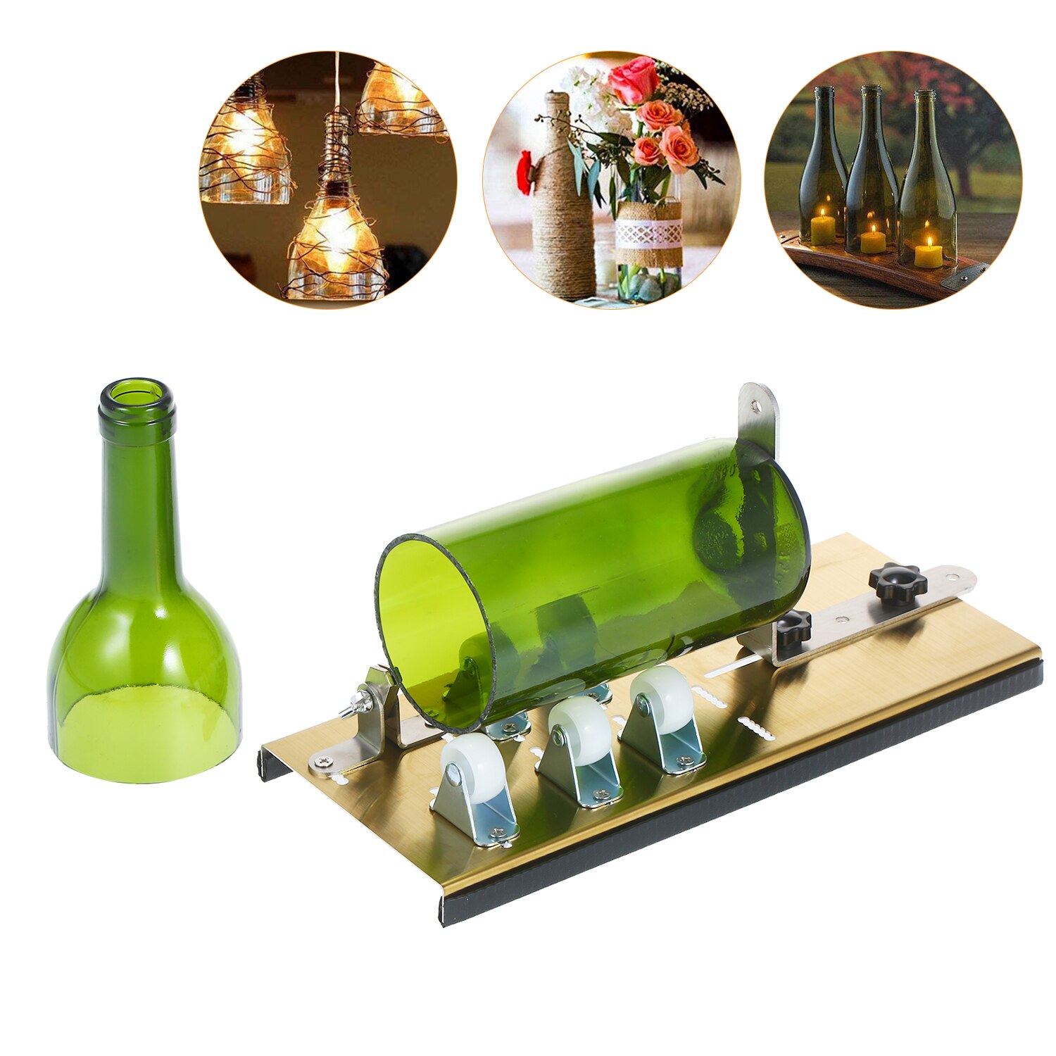 Diy glasflaskskärare glasskärverktyg för att göra ljuskrona lampskärm dekorativa stjärnljus flaska blomvas vindspel