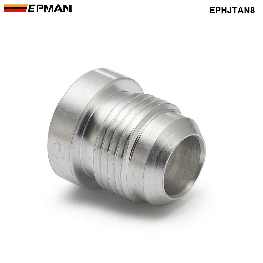 EPMAN 10PCS AN8 Male Aluminum Weld on Bung Boss Hose Fitting Adapter for Fuel Oil Spare Swirl Pots, Surge Tanks EPHJTAN8