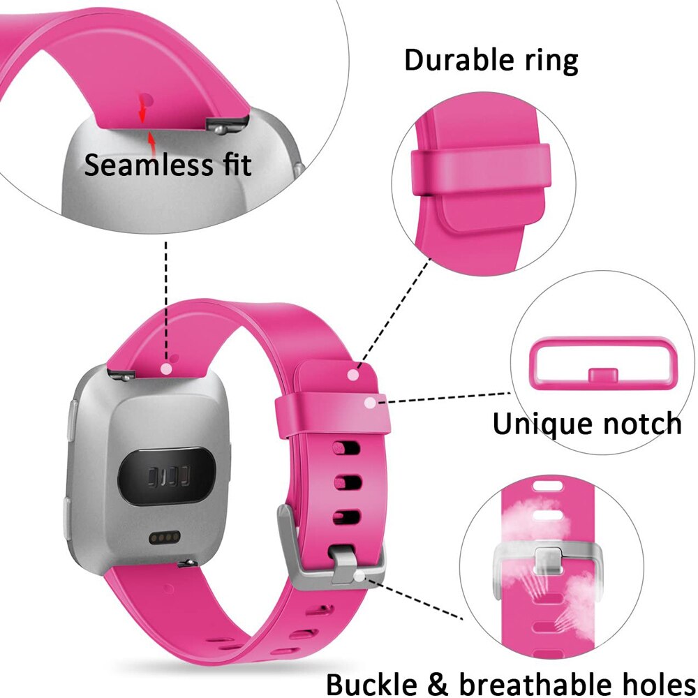 Silicone pulseiras de relógio para fitbit versa 2 esporte macio pulseira de substituição pulseira para fitbit versa lite acessório